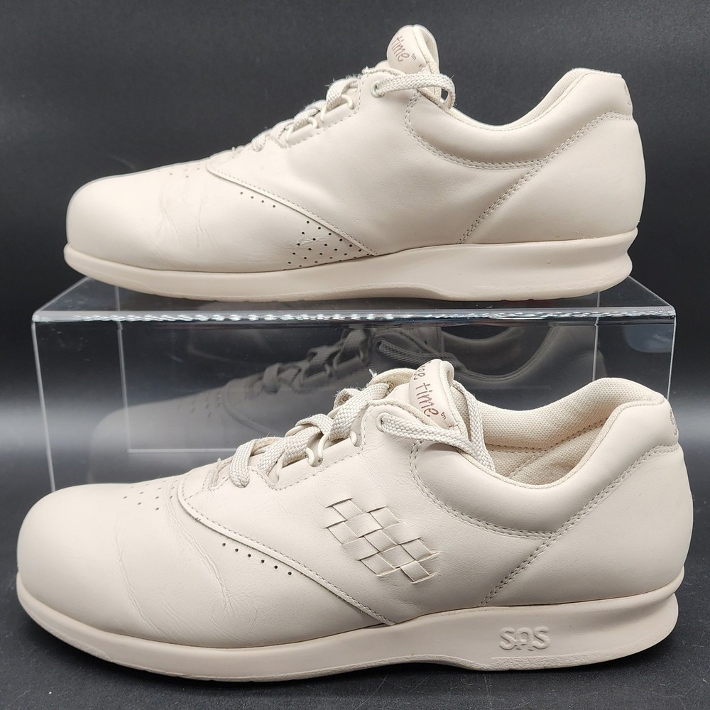 SAS 10.5 S Bone Free Time Leather Walking Shoes Comfort Retro Grandma USA Made